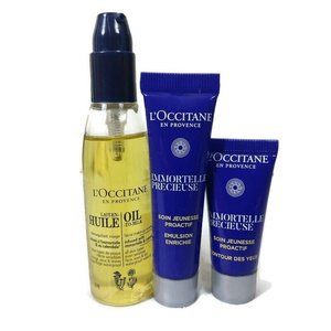 L'OCCITANE IMMORTELLE PRECIOUS ENRICHED EMULSION & Eye Contour ..,X 3 NEW